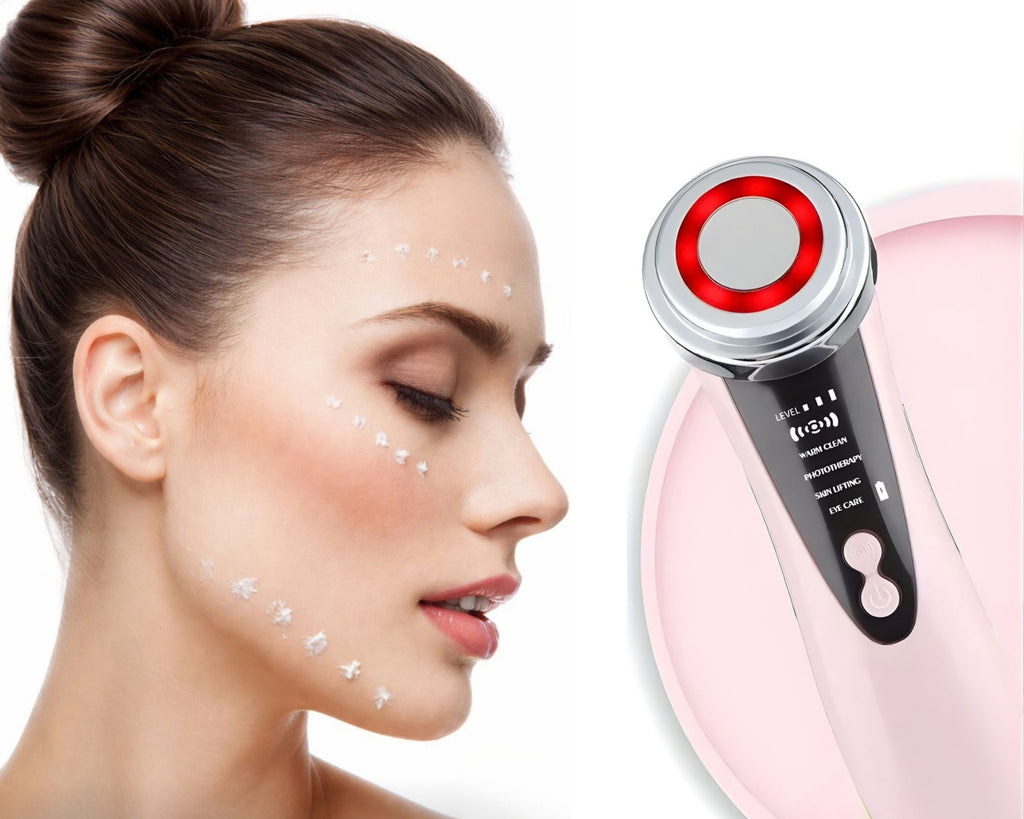 Masajeador Facial 4 en 1 con Luz Led | Lifting, Arrugas y Ojeras